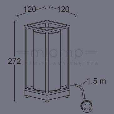 Stołowa LAMPA zewnętrzna FLAIR 6588801012 Lutec ogrodowa OPRAWA metalowa klatka outdoor IP44 czarna przezroczysta