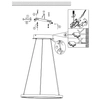LAMPA wisząca RALPH 67192-29B Globo metalowa OPRAWA okrągła LED 29W 3000K zwis czarny