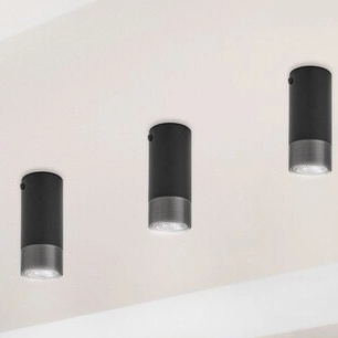 Sufitowa LAMPA tuba ZIRCON 5074 Rabalux metalowy downlight nowoczesny do kuchni czarny