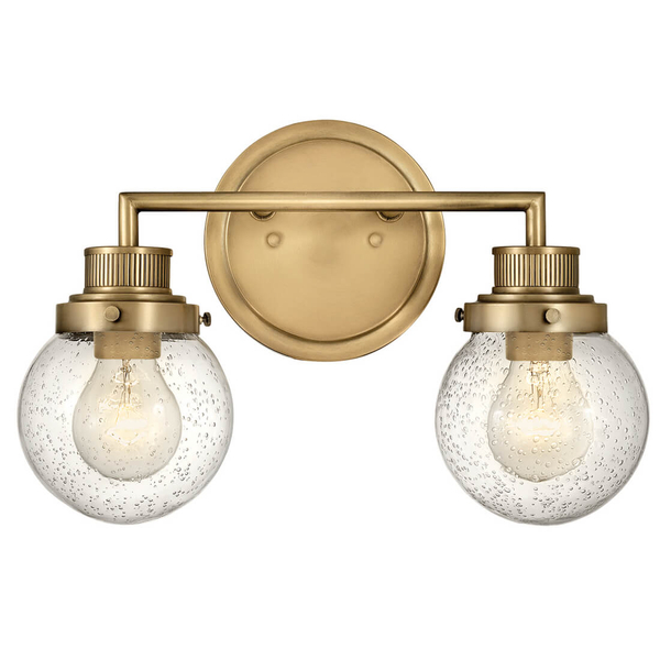 Łazienkowa lampa ścienna Poppy QN-POPPY2-HB-BATH IP44 mosiądz przezroczysty