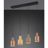 Wisząca lampa ELIOR DL417319400 Trio tubka metalowa czarny brązowy multikolor