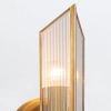 Ryflowana ścienna lampa Cairo QN-CAIRO-2WB-VBS-CR do salonu mosiądz