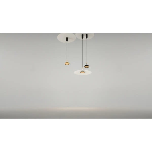 Okrągła lampa wisząca El MOD041PL-L15TR3K LED 12W 3000K pomarańczowa