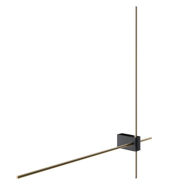 Kinkiet ledowy ścienny Pars C070WL-L12GB3K LED 12W 3000K stick złoty
