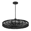 Ażurowa wisząca lampa Ophelia QN-OPHELIA-6P-BK-BK rattan czarny
