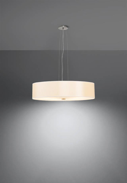 LAMPA wisząca SL.0757 abażurowa OPRAWA zwis okrągły biały