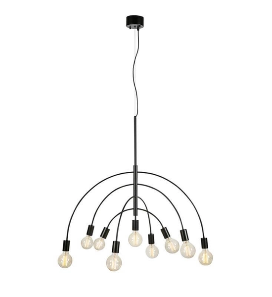 Wisząca lampa pokojowa Lavello metalowe łuki czarne