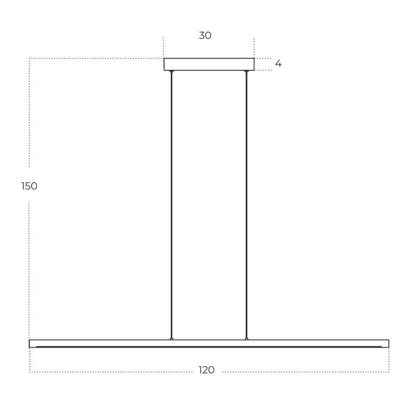 Lampa listwa zwisająca ALAMO AZ5767 Azzardo LED 21W 3000K złota