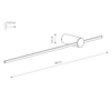 Kinkiet stick do kuchni Saber 10312 Nowodvorski LED 11W 3000K metalowy czarny