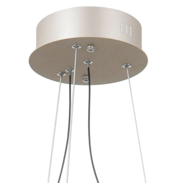 Lampa zwis Horna PND-34386-1-CH-CL LED 36W 3000K szampański przezroczysty