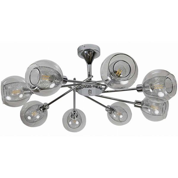 LAMPA sufitowa Ozzo 38-72283 Candellux regulowana OPRAWA metalowa kule szklane klosze balls przezroczyste chrom