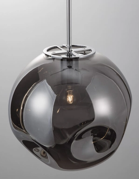 LAMPA wisząca CARORA LE41955 Luces Exclusivas szklana OPRAWA zwis kula ball przydymiona