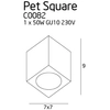 Oprawa sufitowa do sypialni PET SQUARE C0082 Maxlight metalowa biała