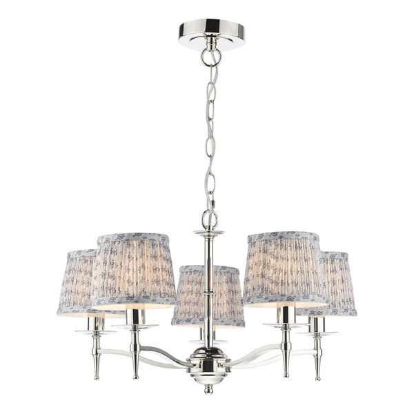 Zwisający żyrandol Marble MAR0538-EH Dar Lighting do salonu pałacowy srebrny