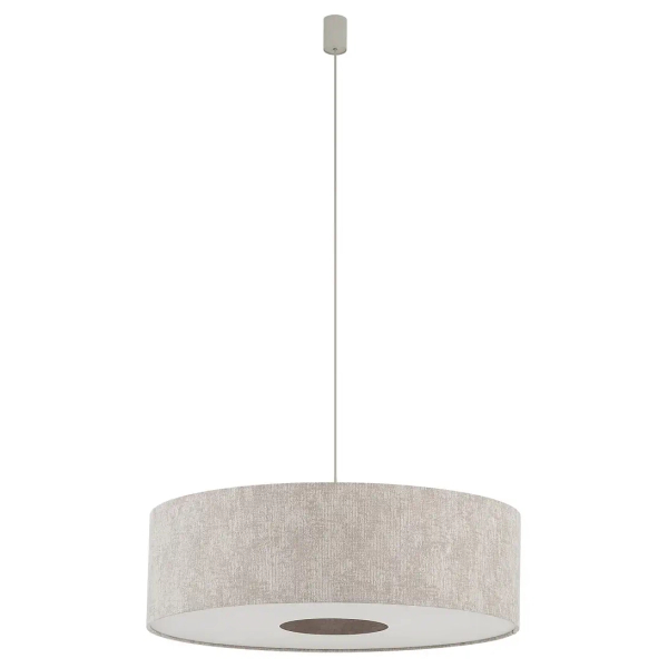 Abażurowa wisząca lampa CEDRO 11666 tkaninowa beżowa