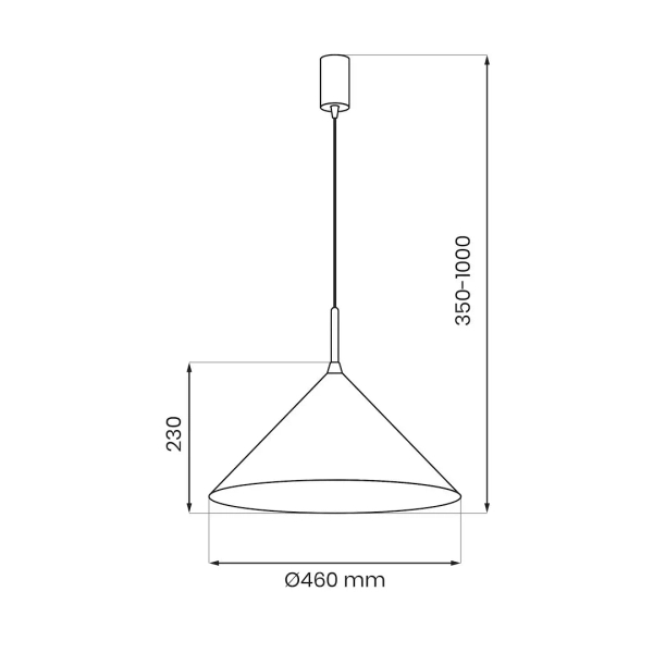 Lampa wisząca do jadalni Capital MLP2470 stożek regulowana beżowy