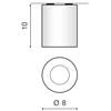 Sufitowa lampa Aro AZ2559 tuba do przedpokoju metalowa biała