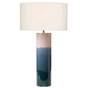 Stołowa lampa tuba Ignatio IGN4255+S1056 Dar Lighting ceramiczna niebieska róż