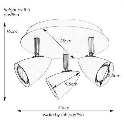 Plafon LAMPA sufitowa CIRO 107411 Markslojd okrągła OPRAWA metalowa reflektorki czarne