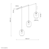 Zwisająca lampa do salonu Elio 5972 owalna bubbles multikolor