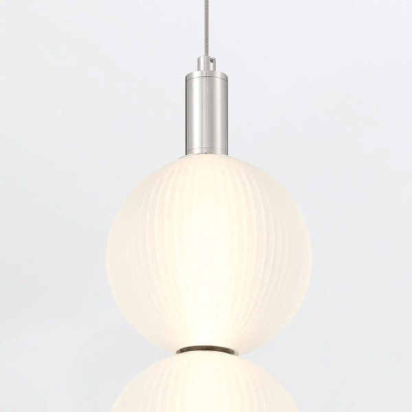 Kulista lampa wisząca Palmas QN-PALMAS-2MP-PN LED 20W 3000K biała