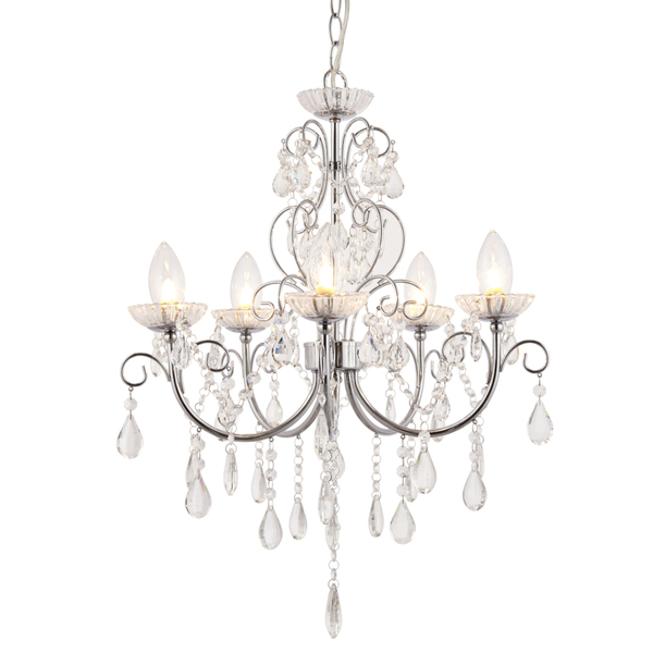 Łazienkowa lampa wisząca Tabitha 61384 Endon crystals glamour IP44 chrom