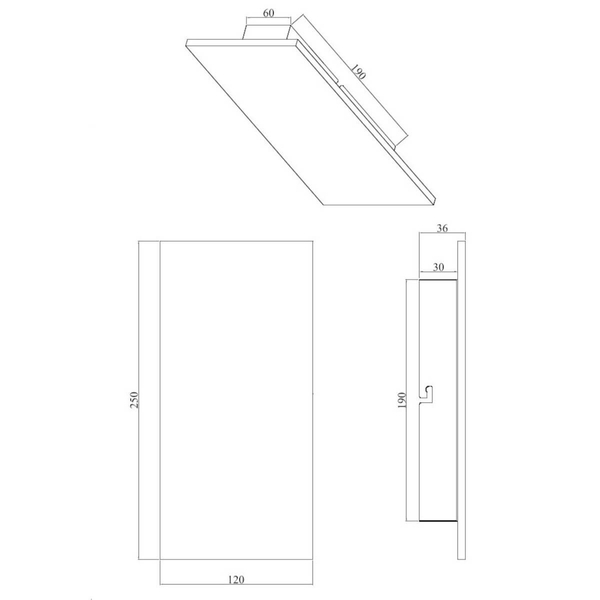Kinkiet ścienny salonowy RAVEN 224210102 Trio LED 9W 3000K prostokąt czarny