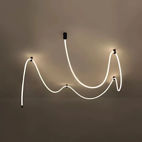 Designerska lampa wisząca Skyline LWSLF LED 60W 3000K linki czarne białe