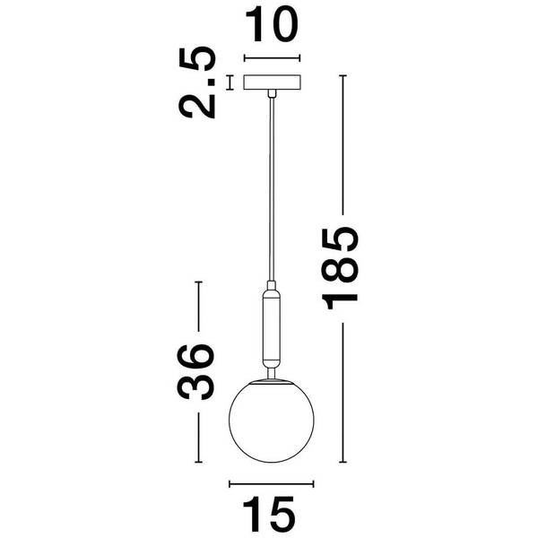 Modernistyczna lampa wisząca Agro LE43222 kula biała złota
