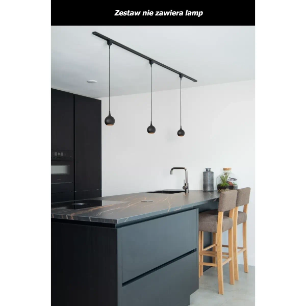 Podstawowy zestaw szynowy Track 09950/00/30 Lucide 1-fazowy czarny