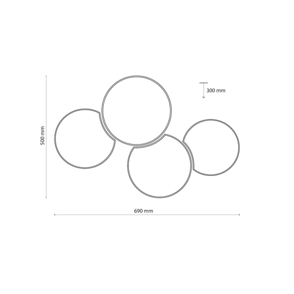 Jadalniana lampa sufitowa Mona 3442 TK Lighting wielopunktowa biała
