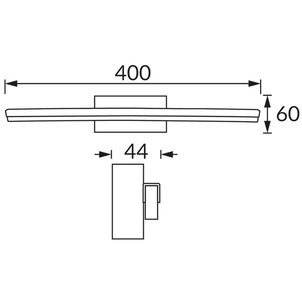 Metalowy kinkiet łazienkowy Aspen 4344 Ideus LED 9W 4000K IP44 biała