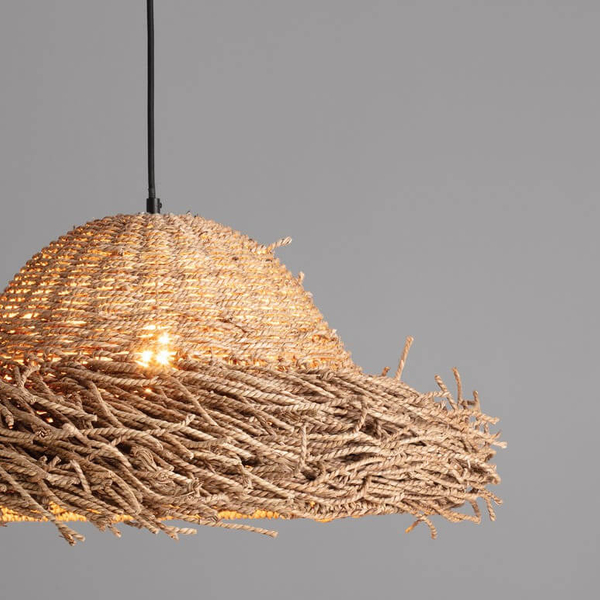 Wisząca lampa z trawy morskiej ALLENDE LE44491 boho beżowy