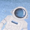 Prostokątny dywan dziecięcy Kosmonauta 322890 kosmos kolorowy