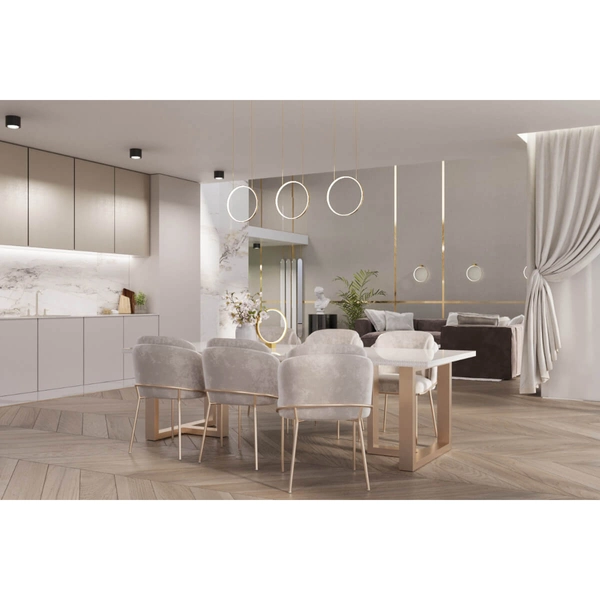 Stołowa lampka pierścieniowa Agaro 2005 Shilo LED 9W 4000K okrąg metalowa złota