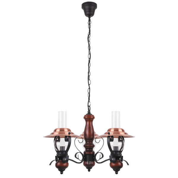Wisząca lampa latarnia ENNA 7860 Rabalux retro zwis miedziana czarna