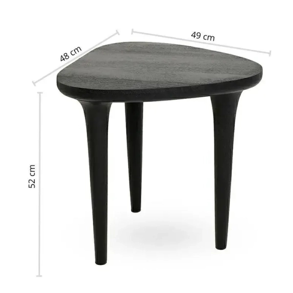 Stolik kawowy Laminar MM001501100341 czarny drewniany do salonu 48cm