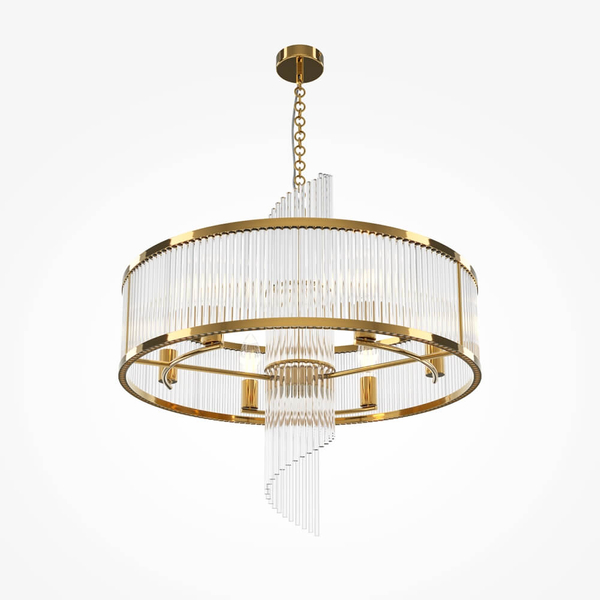 Wisząca lampa na łańcuchu Frame MOD174PL-06G Maytoni okrągła złota
