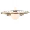 Druciana lampa wisząca ALISON MDM-4001/1 GD okrągła kula ball złoty biały