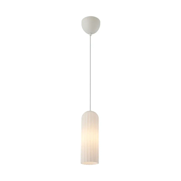 Szklana lampa wisząca MIELLA 2412523001 tuba nad stół biała
