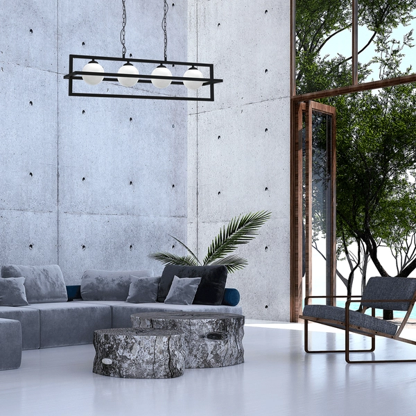 Wisząca lampa Diego MLP8570 szklane kule białe czarne