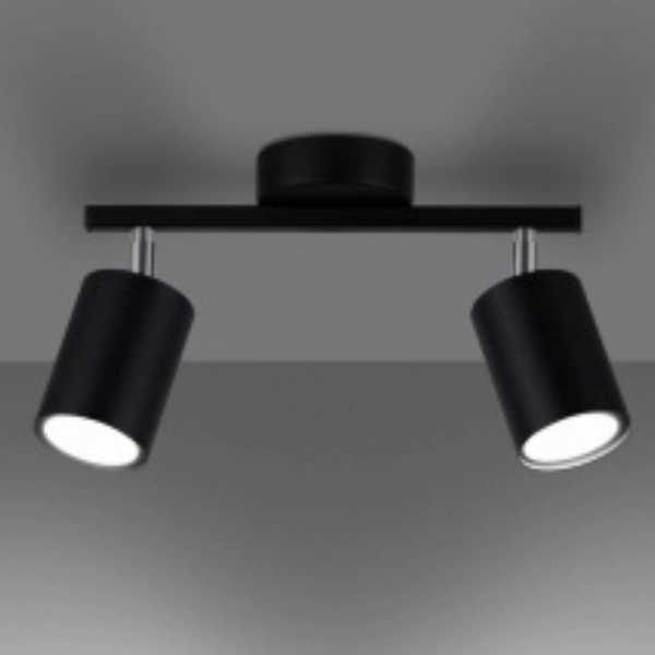 Plafon sufitowy Lemmi SL.1127 Sollux reflektorki z regulacją czarne