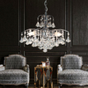 Żyrandol LAMPA wisząca 6246/3 8C Elem pałacowa OPRAWA glamour crystal ZWIS na łańcuchu chrom przezroczysty