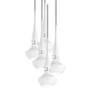 Lampa zwisowa do salonu Tasos AZ0261 szklana metalowa biała