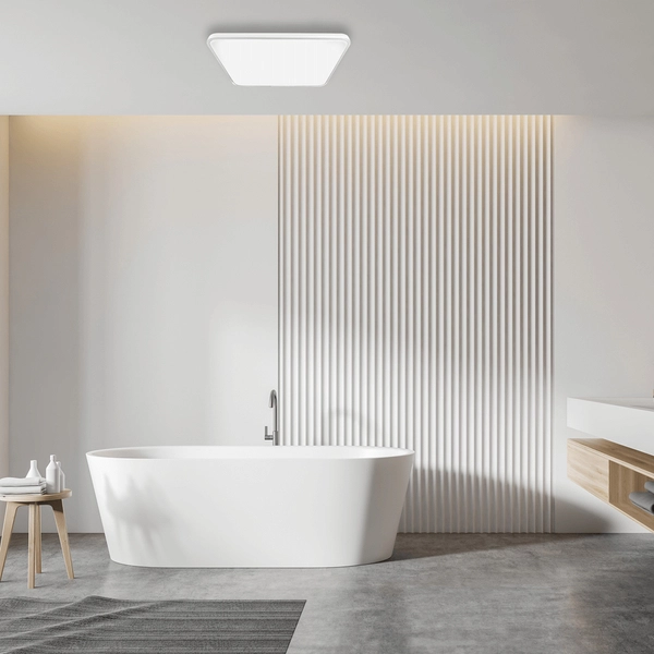 Minimalistyczna lampa sufitowa Fabio 35W biała do salonu