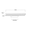 Lampa ścienna Aqua LP-987/1W S BK LED 12W 3000-6000K IP44 czarny