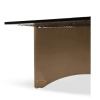 Czarna ława MANTA MM001501100394 złota szklana do salonu 130x70cm