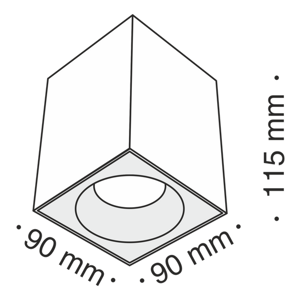 Nasufitowy downlight Zoom C030CL-01B Maytoni metalowy IP65 czarny