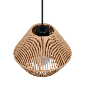 Lampa wisząca ekologiczna LUCILLE R36111026 do salonu czarny brązowy