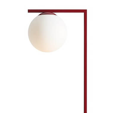 Kulista lampa podłogowa Zac 1038A15_1 Aldex metalowa biała czerwona